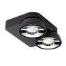 Delta Light Tweeter Loftlampe LED 2-flammer sort/krom - Bluetooth