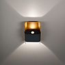 Delta Light Want-It, lámpara de pared LED negro/dorado - 18 cm