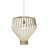 Fabbian Saya, lámpara de suspensión transparente/dorado - 48 cm