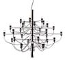 Flos 2097-30 black matt - incl. 30x bulb matt - The 2097-30 is a modern interpretation of the chandelier that impresses by its decorative power cable.