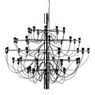 Flos 2097-50 black matt - incl. 50x bulb clear - The 2097-50 fascinates the viewer with its characteristically majestic expressive force of a chandelier.