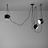 Flos Aim Sospensione LED 3 foyers noir/blanc/argenté , fin de série