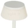 Flos Bon Jour Unplugged Lampada ricaricabile LED corpo bianco/corona trasparente - Il paralume ovvero la "corona" della lampada da tavolo è disponibile in differenti varianti e può essere a scelta sostituita.