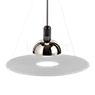Flos Frisbi sort - The round diffuser of the pendant light suspended by means of three almost invisible wires.