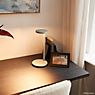 Flos Oblique Lampada da tavolo LED con stazione di ricarica QI grigio chiaro - 3.000 K - immagine di applicazione