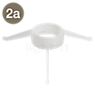Flos Spare parts for Miss Sissi Part no. 2a:  diffuser support white