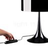 Flos Spunlight Lampe de table noir - 68 cm - La luminosité se règle sans problème à l'aide du variateur présent sur le fil électrique.
