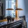 Foscarini Chapeaux Lampe de table LED jaune - métal - ø44 cm - produit en situation