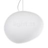 Foscarini Gregg Sospensione white - grande - MyLight - The amorphous shade is made of hand-blown opal glass.