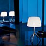 Foscarini Lumiere Table Lamp Grande aluminium/red - with dimmer application picture