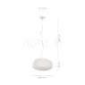 Measurements of the Foscarini Rituals Pendant Light 19 cm in detail: height, width, depth and diameter of the individual parts.