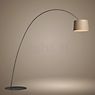 Foscarini Twiggy Elle Wood, lámpara de arco LED negro - roble - tunable white