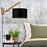 Good & Mojo Andes Wall Light with arm natural/black, ø32 cm, D.43 cm application picture