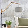 Good & Mojo Andes Wall Light with arm natural/light grey, ø32 cm, D.43 cm , discontinued product application picture