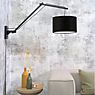 Good & Mojo Andes, lámpara de pared con brazo natural/negro, ø32 cm, prof.43 cm - ejemplo de uso previsto