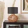 Good & Mojo Kalahari Lampe de table naturel/lin sombre - 47 cm - produit en situation