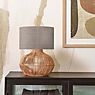 Good & Mojo Kalahari, lámpara de sobremesa natural/lino oscuro - 47 cm - ejemplo de uso previsto