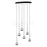 Grau Falling Sun Hanglamp LED Cluster - 6-lichts chroom - 600 cm