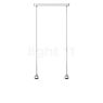 Grau Falling Sun Trace Hanglamp LED 2-lichts chroom - 600 cm