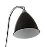 Gubi BL6 Væglampe krom/hvid - The white inner surface of the BL6 lampshade forms an appealing contrast to the black outer surface.