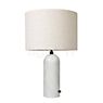 Gubi Gravity Lampe de table abat-jour lin/pied marbre blanc - 65 cm
