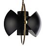 Gubi Multi-Lite Pendant Light brass/black - ø22,5 cm , discontinued product - The quarter spheres can be positioned as desired. This not only alters the appearance of this pendant light, but also its lighting effect.