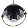 Gubi Multi-Lite Pendant Light brass/black - ø22,5 cm , discontinued product - The Multi-Lite consists of several shade elements, of which the central metal cylinder houses the optional E27 illuminant.