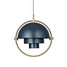 Gubi Multi-Lite Pendant Light brass/dark blue - ø36 cm