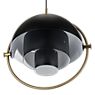 Gubi Multi-Lite Pendelleuchte messing/schwarz - ø36 cm - Die Multi-Lite besteht aus mehreren Schirmelementen, das optionale E27-Leuchtmittel befindet sich im zentralen Metallzylinder.