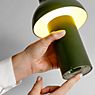 HAY PC Lampe rechargeable pied vert/abat-jour blanc