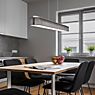 Helestra Bora Pendant LED nickel/white - 120 cm , discontinued product application picture