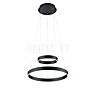 Hell Delta Pendant Light LED round - 2 lamps black