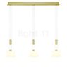 Hell Elegance Lampada a sospensione LED 3 fuochi ottone opaco