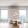 Hell Elegance Pendant Light LED Cluster - 3 lamps nickel matt application picture