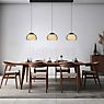 Hell Luxxo Pendant Light LED 3 lamps black application picture