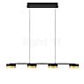 Hell Mesh Pendant Light LED 4 lamps black/gold