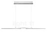 Hell More Pendelleuchte LED nickel matt - 130 cm