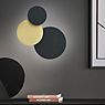 Hell Tilda Wandlamp LED rond - 3-lichts zwart/goud productafbeelding