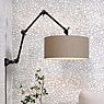 It's about RoMi Amsterdam Wall Light shade fabric - linen dark - reach 115 cm application picture