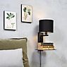It's about RoMi Florence, lámpara de pared negro - sin luz de lectura - con pantalla - ejemplo de uso previsto