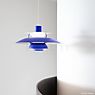 Louis Poulsen PH 5, lámpara de suspensión azul/rosa/melocotón - ejemplo de uso previsto