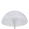Louis Poulsen Panthella Tischleuchte LED chrom glänzend - 25 cm - Unter dem Schirm findet ein modernes LED-Modul Platz.