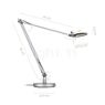 Measurements of the Luceplan Berenice Table Lamp reflector aluminium grey/body aluminium - with Screw fixing - arm 45 cm in detail: height, width, depth and diameter of the individual parts.