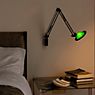 Luceplan Berenice Wall Light reflector green/body black - arm 30 cm application picture