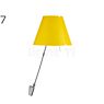 Luceplan Costanza Applique abat-jour jaune canari - télescope - avec variateur
