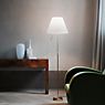 Luceplan Costanza Floor Lamp shade concrete grey/frame brass - telescope - with dimmer - ø40 cm application picture