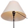 Luceplan Costanza Floor Lamp shade fog white/frame aluminium - telescope - with switch - ø40 cm - The fine touch dimmer of the Costanza protrudes from under the shade.