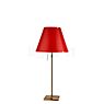 Luceplan Costanza Table Lamp shade red/frame brass - telescope - with dimmer
