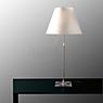 Luceplan Costanza, lámpara de sobremesa pantalla blanco niebla/marco aluminio - fijo - con botón - ejemplo de uso previsto