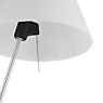 Luceplan Costanzina Wall Light aluminium/powder - A slim rod that functions as the switch peeps out from beneath the shade.